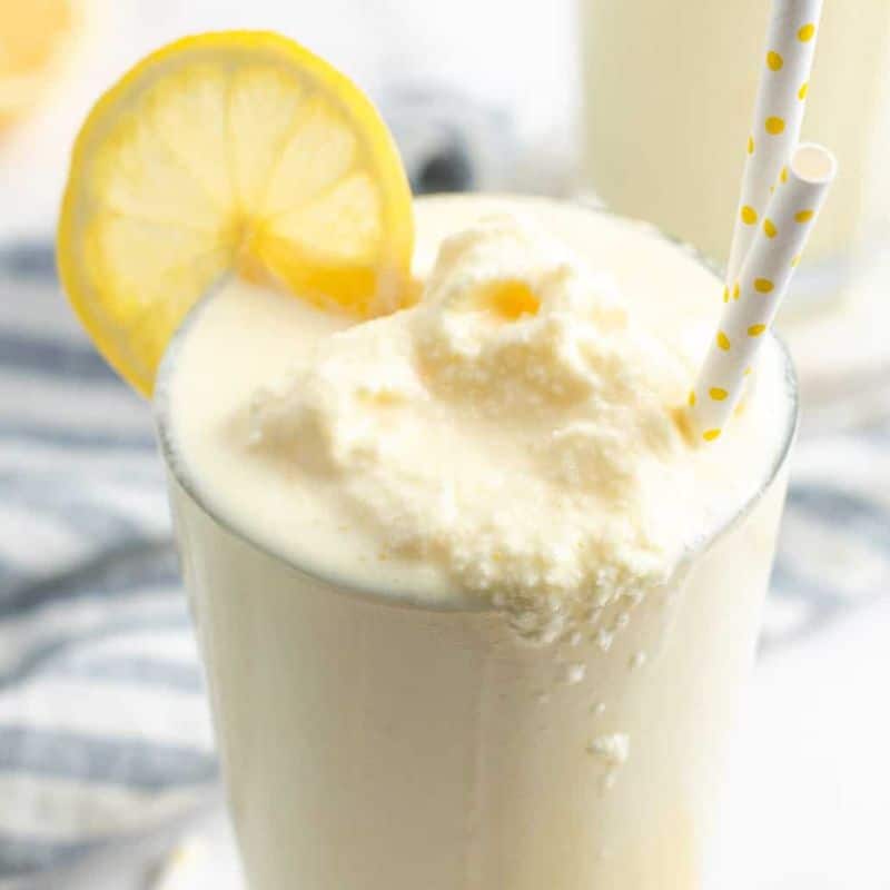 Bravenly Fit Fuel, Rush Extreme - Fresh Lemonade, and  a Frother on a kitchen counter.